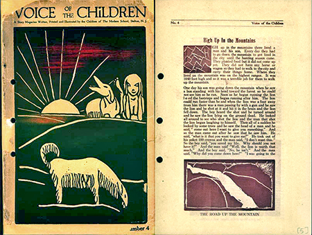 Two pages from a 1922 issue of Voice of the Children, courtesy of Special Collections and University Archives, Rutgers University Libraries