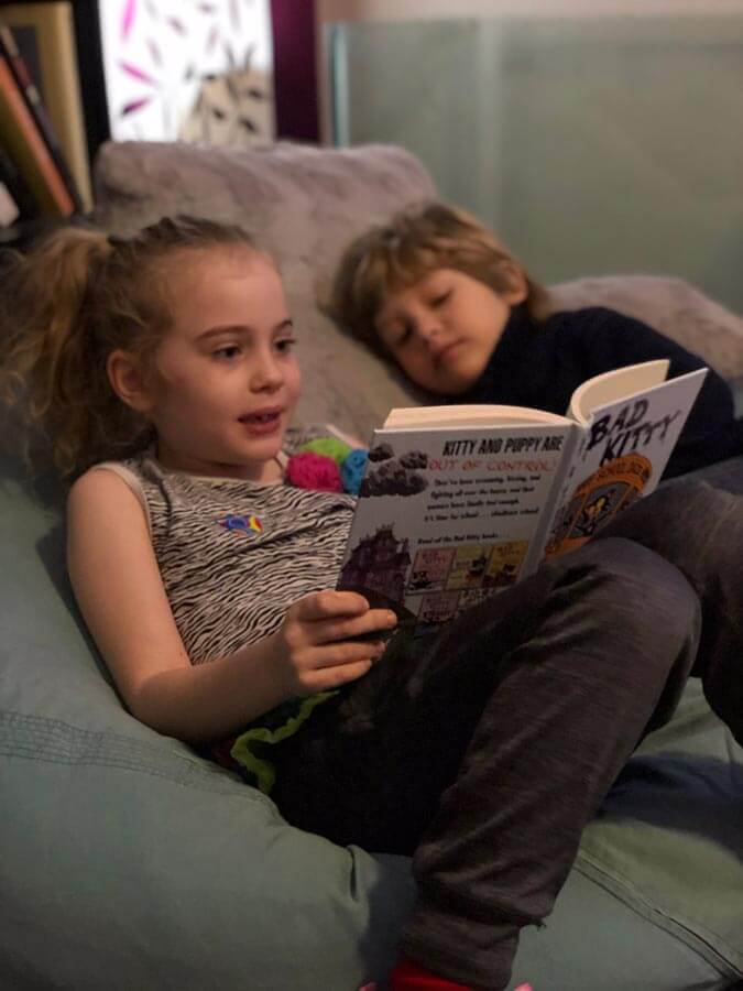 a girl reading