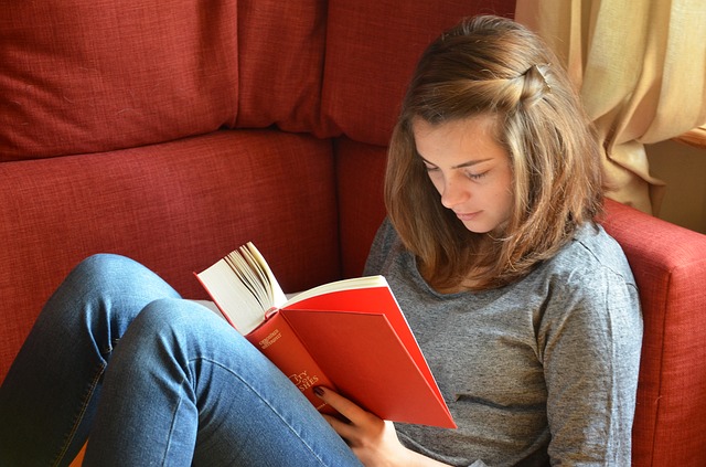 teenager reading
