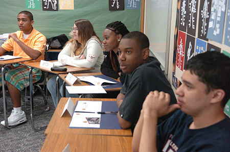 Teenagers in a classroom, photo by USAG-Humphreys