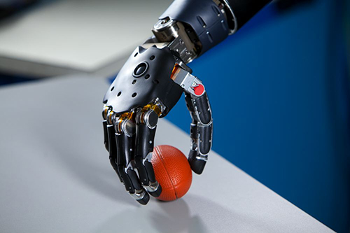 robot holding a ball